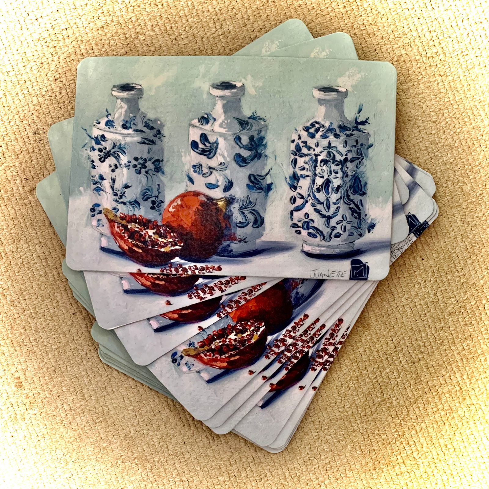 Placemat - Delft bottles