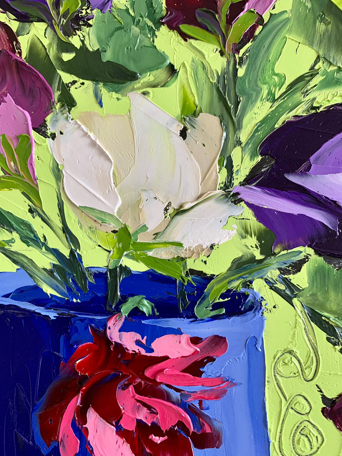 Sweetpeas in bright light