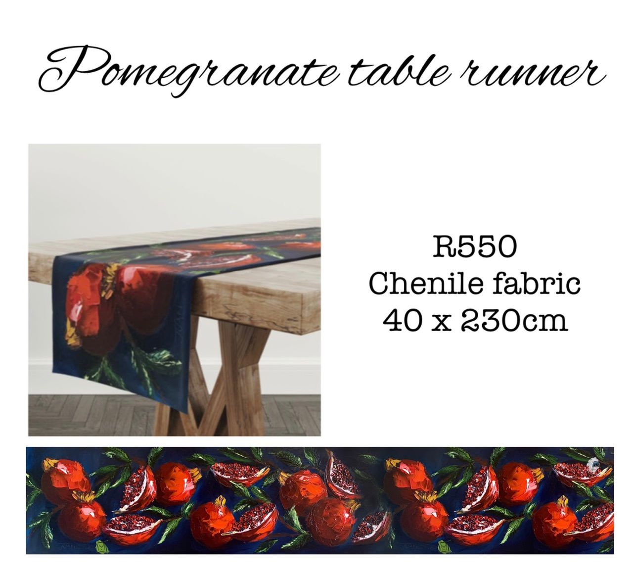 Table Runner - Pomegranate