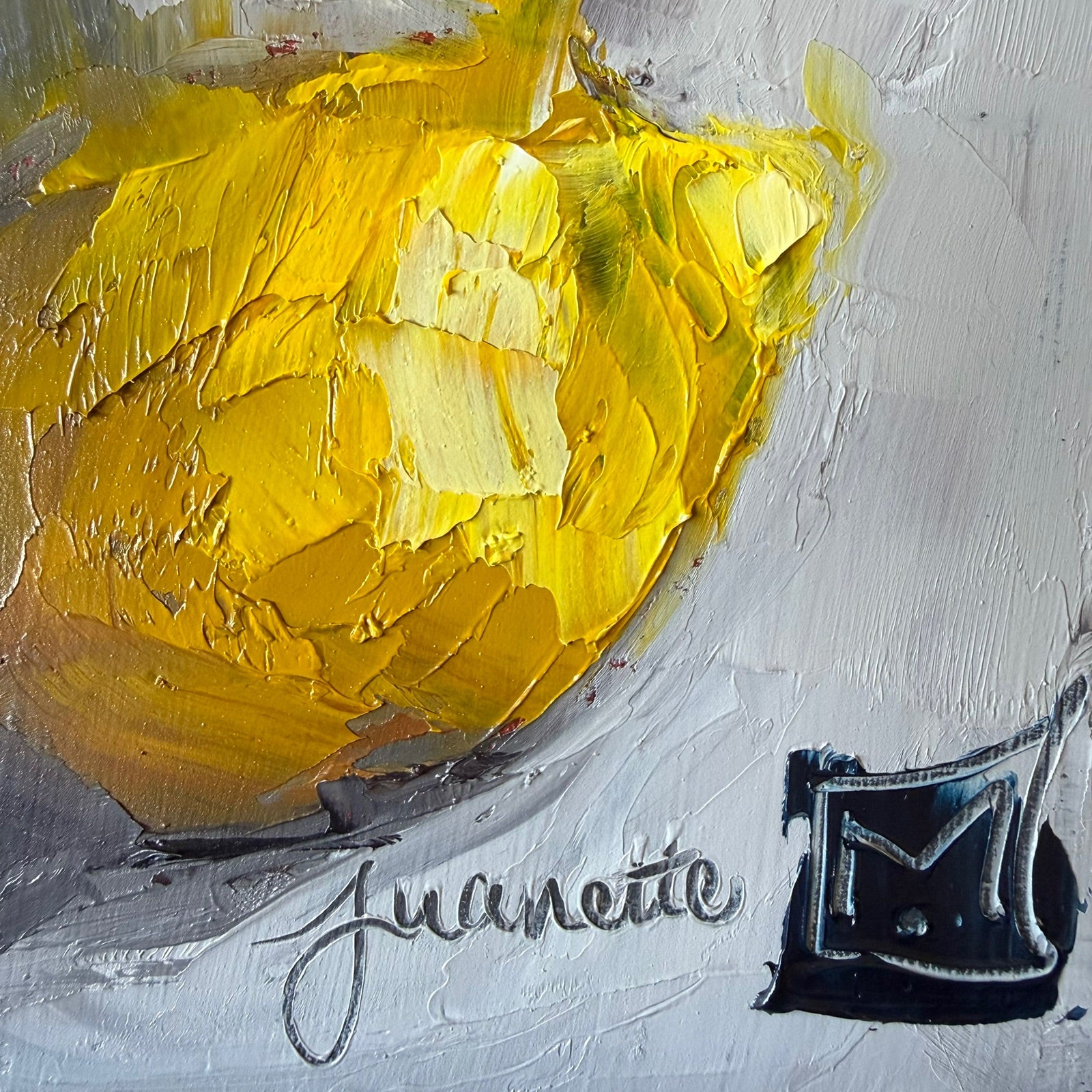 Delft still life with lemon