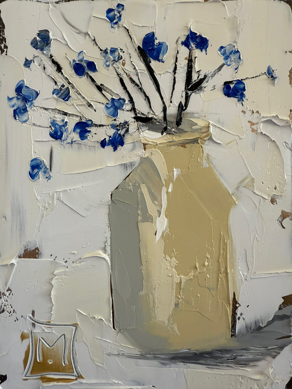 Soft pastel impasto florals (set)