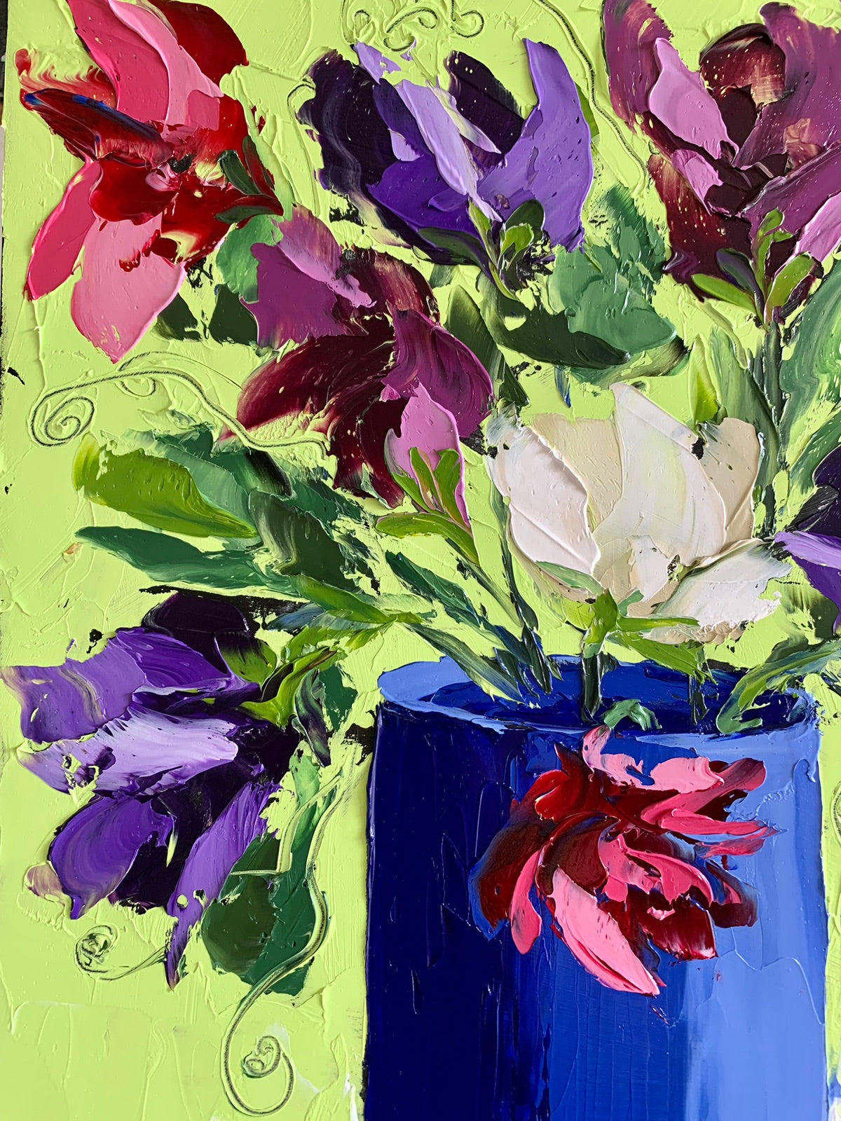 Sweetpeas in bright light